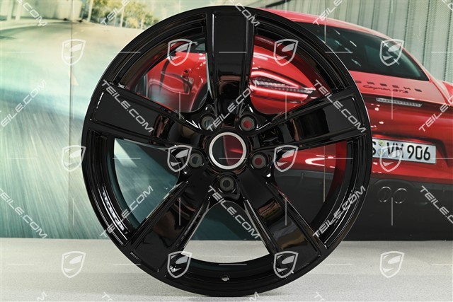 20" Felgensatz Carrera Sport, 8,5J x 20 ET57 + 10,5J x 20 ET51, schwarz hochglanz