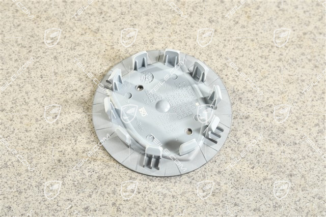 Hub cap, concave, colour emblem, dark silver