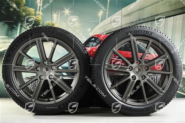 20-inch Panamera Turbo Winter wheel set, wheel rims 9,5J x 20 ET71 + 10,5J x 20 ET71 + Michelin Pilot Alpin 5 winter tyres 275/40 R20 + 315/35 R20, Turbonit