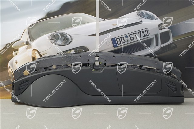 Dashboard, upper part, black leather