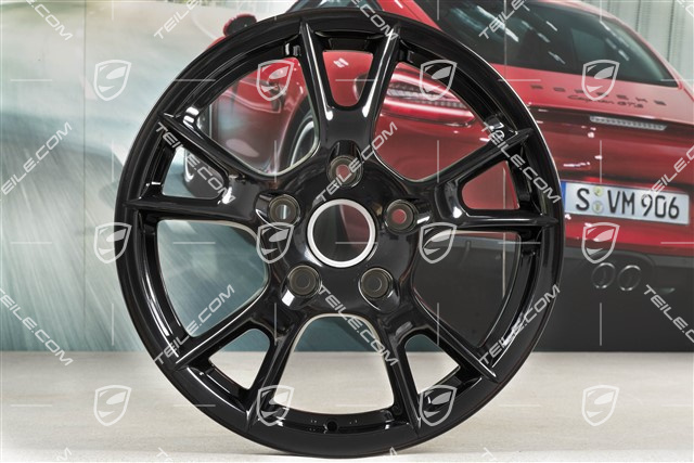 17-inch wheel set Boxster II, 6,5J x 17 ET55 + 8J x 17 ET40, black high gloss