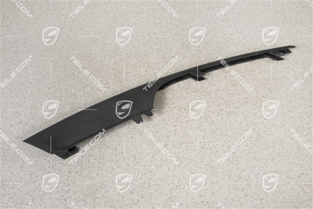 Front bumper disc / trim, Satin black, upper, R