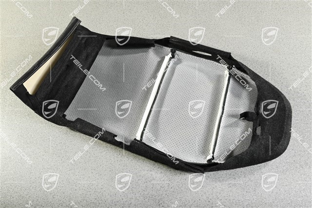 Front seat backrest, leather black, L=R