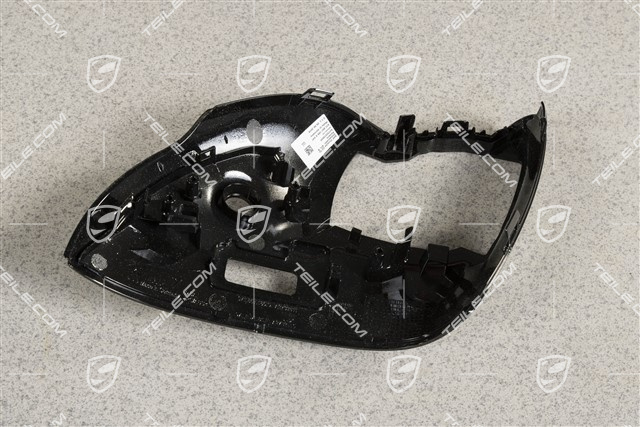 Spiegelgehäuse / Spiegel, Blende unten mit Real Top View, Schwarz, L
