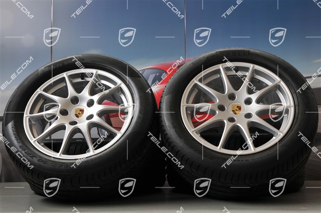 18" Komplet kół letnich Panamera S, felgi 8J x 18 ET59 + 9J x 18 ET53 + opony Pirelli P-ZERO 245/50 18 + 275/45 18