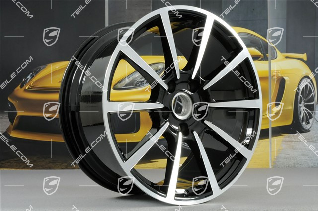 20" Felgensatz Carrera Classic, 8J x 20 ET57 + 10J x 20 ET45, in Schwarz Hochglanz