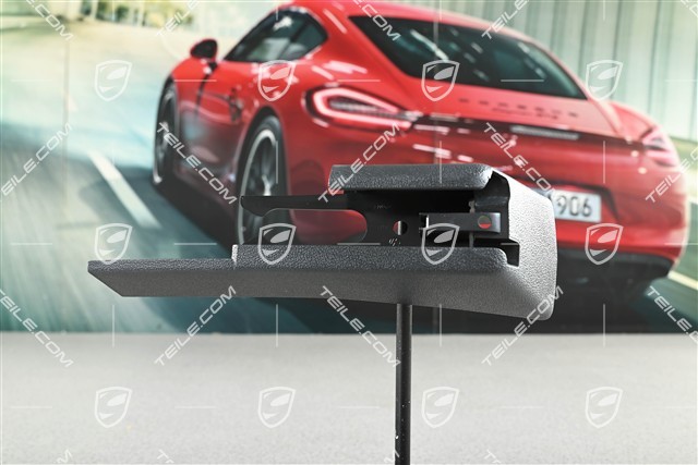 Front seat rail cover, rear, Satin black