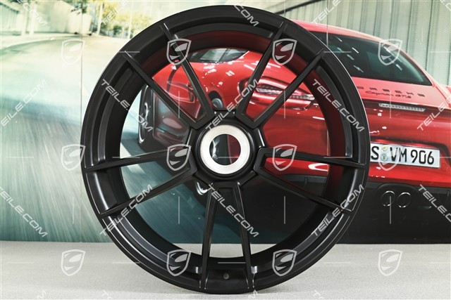 21-inch wheel rim Turbo S, 11J x 21 ET66, black satin matt