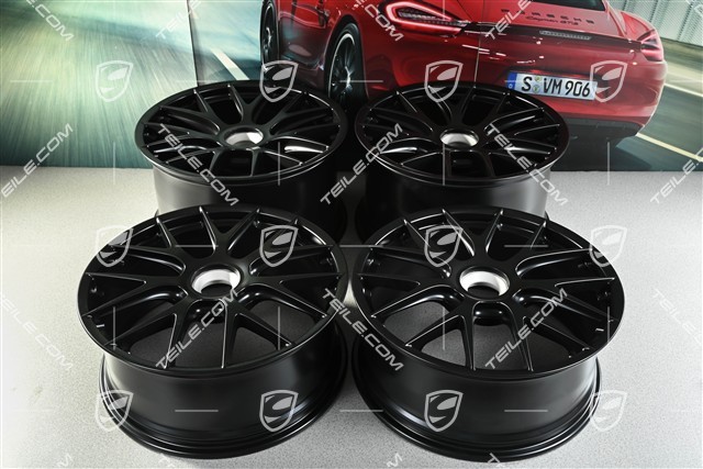 GT4 RS / Spyder RS 20" komplet felg Magnesium, 8,5J x 20 ET61 + 11J x 20 ET50, czarny satynowy