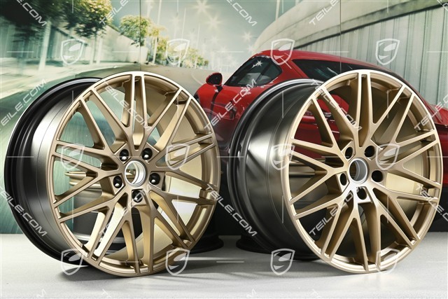 21-inch wheel rim set Cayenne RS Spyder Design, 11J x 21 ET58 + 9,5J x 21 ET46, neodyme