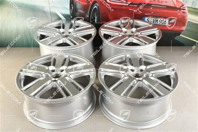 20" Felgensatz Panamera Design 2, 9,5J x 20 ET71 + 11,5J x 20 ET68, Brilliantchromlack