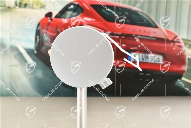 Towing hook lug cover / cap / trim, front bumper GTS, Prime coated