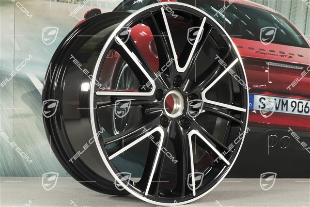 21" Felga Panamera Exclusive, 9,5J x 21 ET71, czarny Jet Black metalik