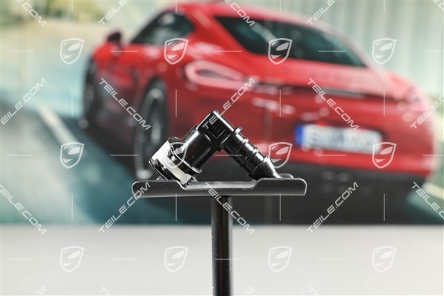 Angled piece, headlight cleaning system / washer system