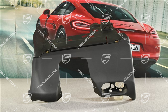 Dashboard trim lower part, Leather, Black