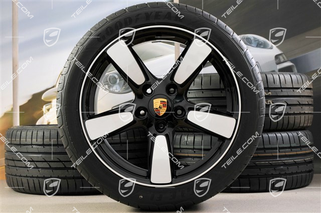 19-inch Cayman S "Sport Classic Look" summer wheel set, 8J x 19 ET57 + 9,5J x 19 ET45, tyres 235/40 ZR19 + 265/40 ZR19, without TPM