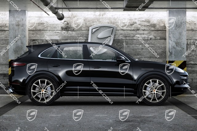 21-inch Cayenne Exclusive Design summer wheel set, rims 9,5J x 21 ET46 + 11,0J x 21 ET58 + Pirelli P Zero summer tyres 285/40 R21 + 315/35 R21, with TPMS