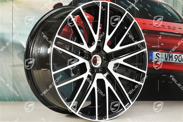 21" felga "911 Turbo 5 Design" 9,5J x 21 ET27, czarny wysoki połysk