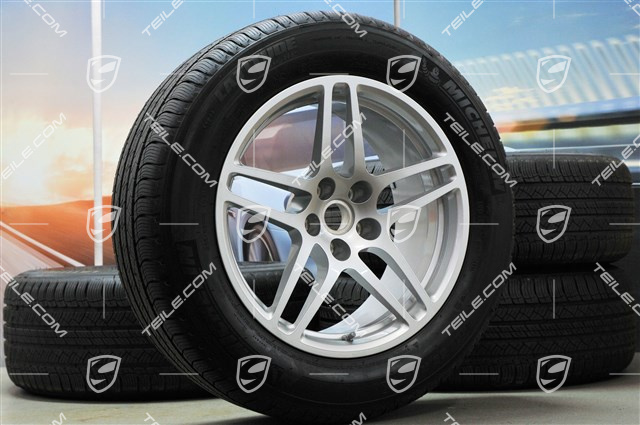 18" "Macan S" Ganzjahresräder Satz, Felgen 8J x 18 ET21 + 9J x 18 ET21, Michelin Reifen 235/60 ZR 18 + 255/55 ZR 18, mit RDK-Sensoren