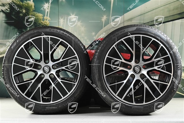 20-inch Turbo Aero summer wheel set, rims 9J x 20 ET54 + 11J x 20 ET60 + Pirelli summer tyres 245/45 R20 + 285/40 R20, about 50km, DOT/prod.year 2021