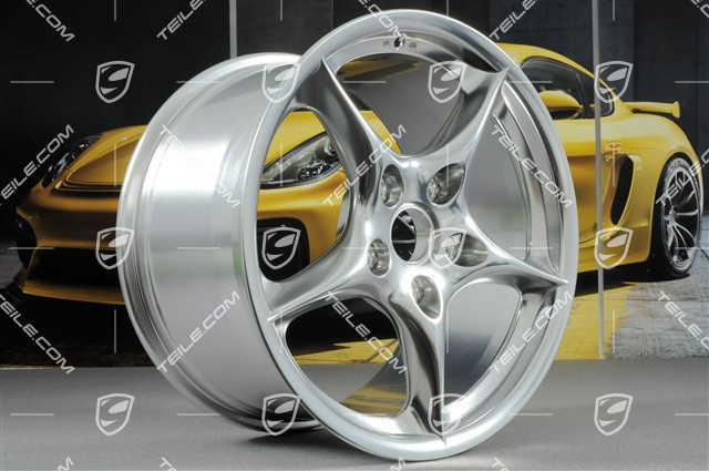 18-inch Carrera wheel rim set, 8J x 18 ET50 + 10J x 18 ET65, polished (shot blasting), Anniversary Edition "40 Years 911"