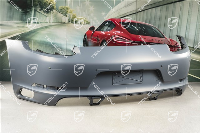 Rear bumper, C4/C4S/GTS, EU6, with Sports exhaust system, with ParkAssist and reversing camera