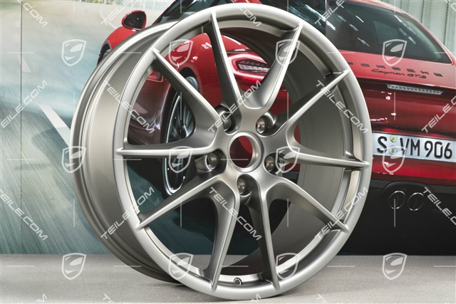 20" Komplet felg Carrera S (III), 8,5J x 20 RT51 + 11J x 20 ET70, platynowy-satyna