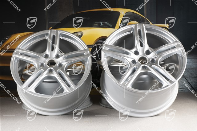 20" Felgensatz Panamera Turbo, 9,5J x 20 ET71 + 11,5J x 20 ET68, Brilliantchromlack