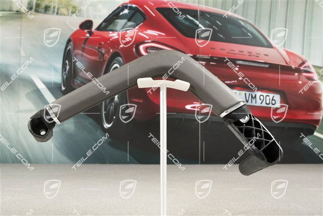 Zuziehgriff, Leder, Achatgrau, Vorne = Hinten, R