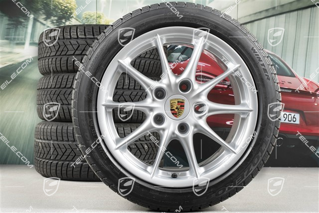 17" Koła zimowe komplet Carrera II, felgi 7J x 17 ET50 + 9J x 17 ET55 + NOWE opony zimowe 205/50 R17 + 255/40 R17