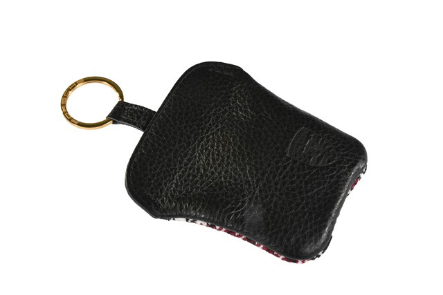 60Y 911 Etui na kluczyk. wersja jubileuszowa 60 Jahre 911, wzór pepita, z wytłoczonym herbem Porsche