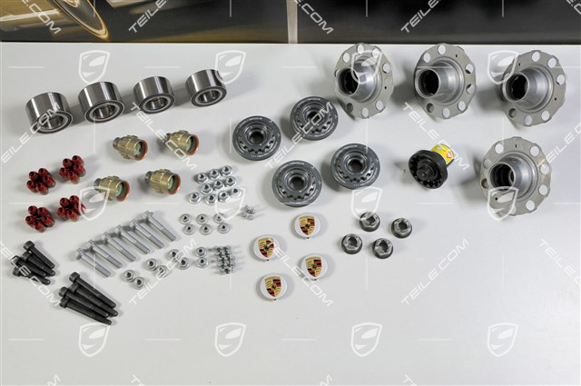 Zentralverschluss Radschraube Radmutter Satz, für Turbo / GT2 / GT3 mit PCCB Keramik Bremsen