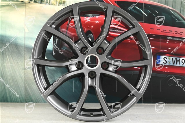 21-inch wheel rim set Exclusive Design, 9,5J x 21 ET46 + 11J x 21 ET58, Vesuvius grey