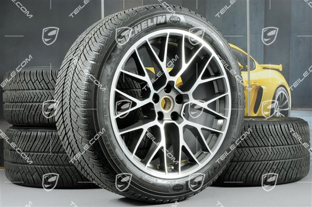 20" "RS Spyder Design" Winterräder Satz, Felgen 9J x 20 ET26 + 10J x 20 ET19 + NEUE Michelin Winterreifen 265/45 R 20 + 295/40 R 20, mit RDK-Sensoren