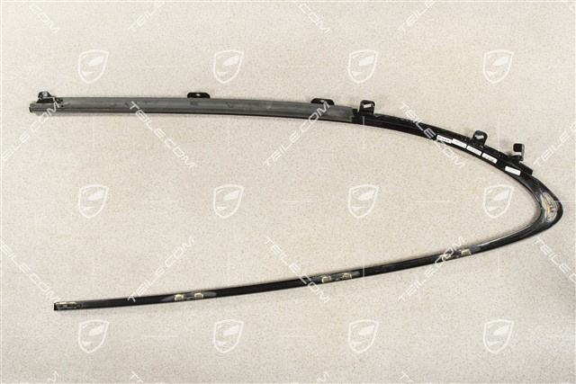 Moulding, Door channel, incl. sealing, rear, Black, L