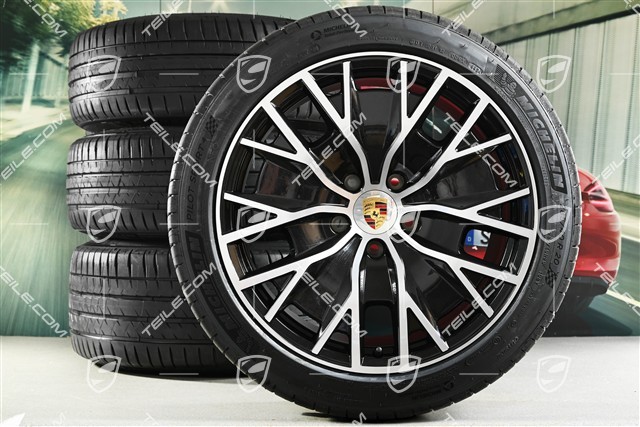20" koła letnie Turbo S Aero Design, komplet, felgi 9J x 20 ET54 + 11J x 20 ET60 + NOWE opony letnie Michelin 245/45 R20 + 285/40 R20