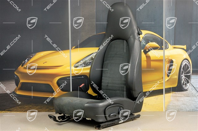 Seat, manual adjustable, heating, Leatherette/Alcantara, Black, damage, L