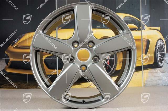 19" Felgensatz Cayenne Sport Classic II, 8,5J x 19 ET59, Platinum-Seidenmatt