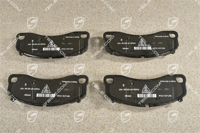GT3, Brake pads, front, L+R