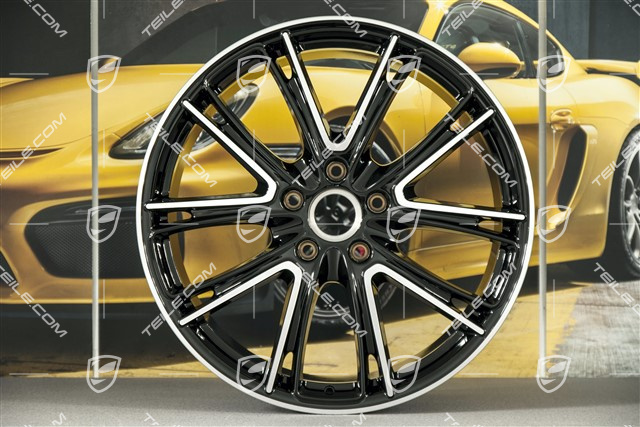 21" Felge Panamera Exclusiv, 9,5J x 21 ET71, schwarz hochglanz