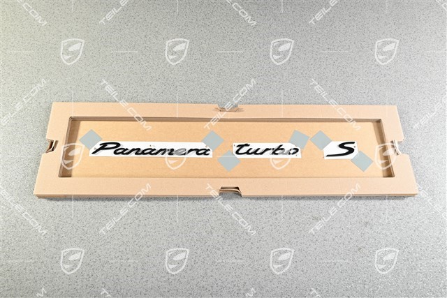Badge / Emblem "Panamera Turbo S" Glossy Black