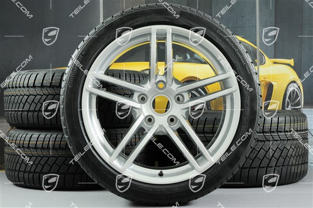 19-inch Carrera winter wheel set, 8,5J x 19 ET54 + 11J x 19 ET69, Continental winter tyres 235/40 R19 + 285/35 R19, without TPMS