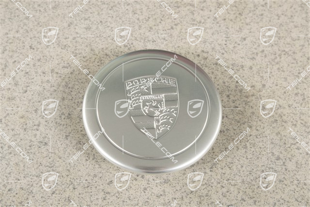 Dekielek ozdobny na koło, dla średnicy wewnętrznej 66mm, anodowany, srebrny
