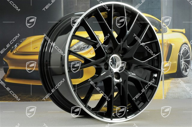 21" Komplet felg Panamera Sport Design, 9,5J x 21 ET71 + 10,5J x 21 ET71, do użytku w zimie, ramiona felgi czarne