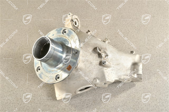 Front suspension steering knuckle / hub carrier, with rear axle steering, central lock L, KPL