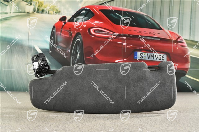 Coupe, Sonnenblende, mit Make-up Spiegel, Alcantara, Schwarz, R