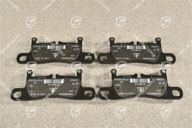 Bremsbeläge, Reparatursatz, HA, 19" Schwarz/Rot