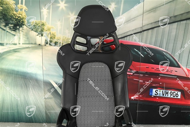 Schalensitz GT3RS / GT2RS, Carbon, Leder, Schwarz, ohne Schinen, L