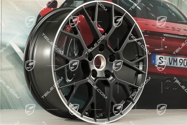 20+21" Komplet felg RS Spyder, felgi: przednie 8,5J x 20 ET50 + tylne 11,5J x 21 ET67, czarny satynowy półmat