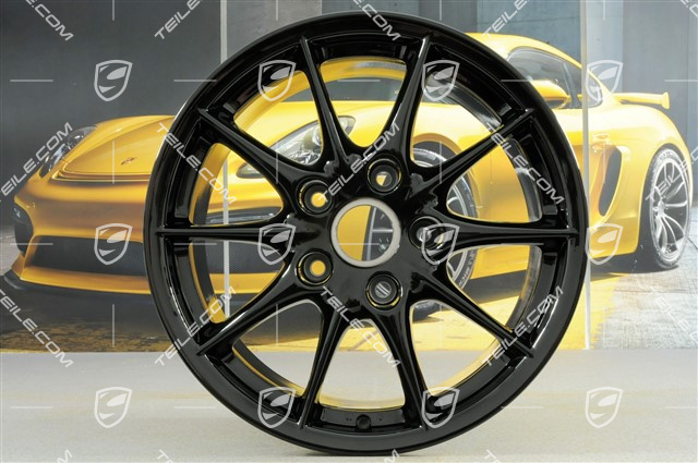 17" Felge Carrera II, 10-Speichen, 9J x 17 ET55, schwarz hochglanz